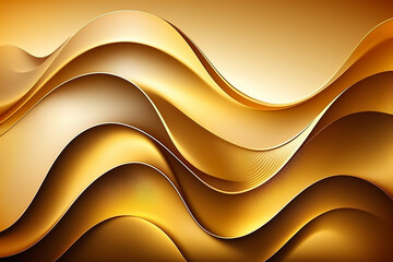 luxurious golden wave pattern abstract background
