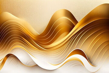 luxurious golden wave pattern abstract background