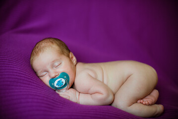 child with pacifier