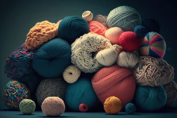 Cosy knitted background. Sweater texture generative backdrop