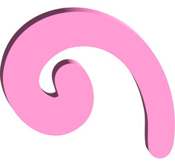3d pink curl