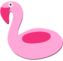 3d pink flamingo inftable ring