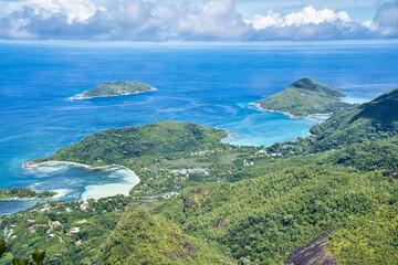 Morn blanc nature trail, view of conception island and the port launay marine par, Mahe Seychelles 1
