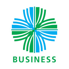 Flower Shaped Plus Sign Radiating From the Center Vector Logo