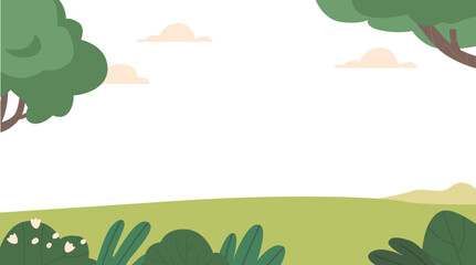 Park, Garden Summer or Spring Time Scenery Landscape, Background, Empty Place for Walking and Recreation