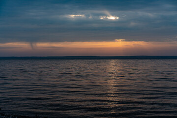 The Great Russian Volga River and its banks.