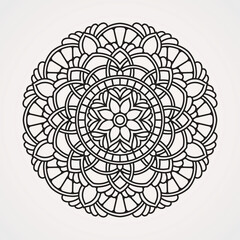 Beautiful flower mandala. suitable for henna, tattoos, photos, coloring books. islam, hindu,Buddha, india, pakistan, chinese, arab