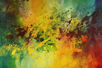 Obraz premium abstract background image using a mix of textural elements, such as brush strokes and splatters, in a complementary color scheme Generative AI