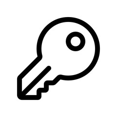 Editable house key vector icon. Property, real estate, construction, mortgage, interiors. Part of a big icon set family. Perfect for web and app interfaces, presentations, infographics, etc