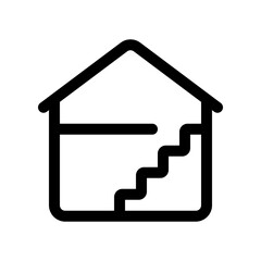 Editable house floor, layout vector icon. Property, real estate, construction, mortgage, interiors. Part of a big icon set family. Perfect for web and app interfaces, presentations, infographics, etc