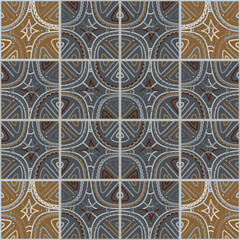 Creative doodle geometric ornament. Lines seamless background pattern.