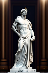 Full body marble statue of  Julius Caesar