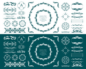 Fashionable frame. Design template. A set of gorgeous foreheads.