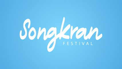 Naklejka na ściany i meble Songkran festival in Thailand Background for content online ,water splash festival banner ,The Most Beautiful Places To Visit In Thailand on blue background, Vector illustration EPS 10