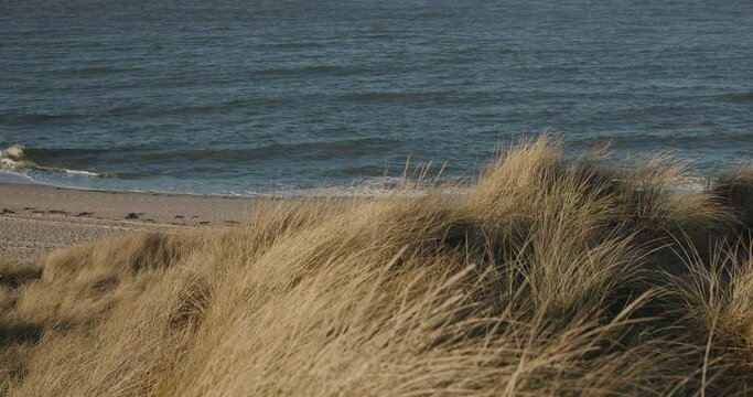 D&uuml;nen und Meer auf der Insel Sylt, Slowmotion