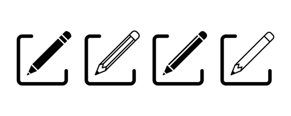 Set of edit text vector icons. Edit pencil icon. Vector 10 Eps.