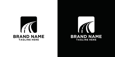 road logo design in icon vector template illustration