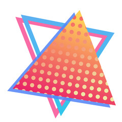 Obraz premium Element abstract retro style 80s-90s geometric shapes