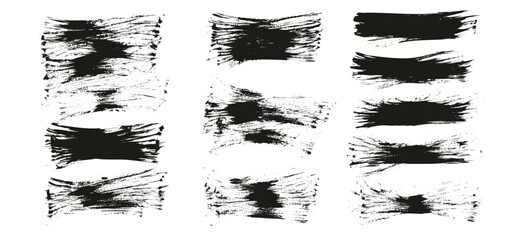 Flat Fan Brush Thin Long Background High Detail Abstract Vector Background MEGA Set 