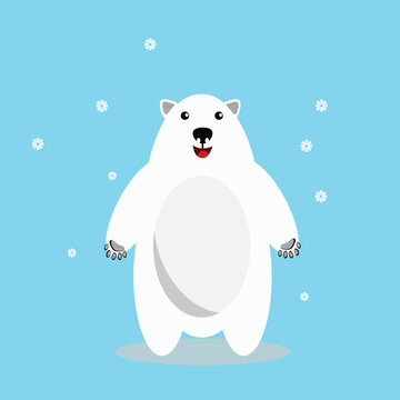 Polar Bear Cartoon Character. A Cute Polar Bear Vector illustration Eps 10