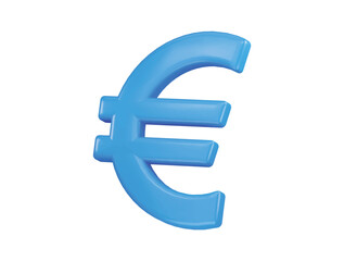 euro sign icon 3d rendering vector illustration
