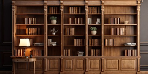 Interior bookstore and decoration. Generative AI