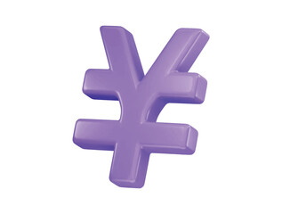 yen currency icon 3d rendering vector illustration