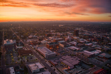 Naklejka na ściany i meble Aerial View of Murfreesboro, Tennessee at Sunrise