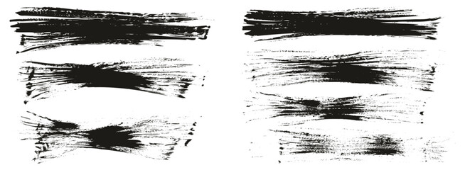 Flat Fan Brush Thin Long Background High Detail Abstract Vector Background Set 