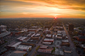 Aerial View of Murfreesboro, Tennessee at Sunrise