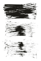 Flat Fan Brush Thin Long Background High Detail Abstract Vector Background Set 