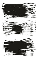 Flat Fan Brush Thin Long Background High Detail Abstract Vector Background Set 