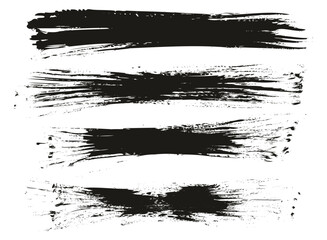 Flat Fan Brush Thin Long Background High Detail Abstract Vector Background Set 