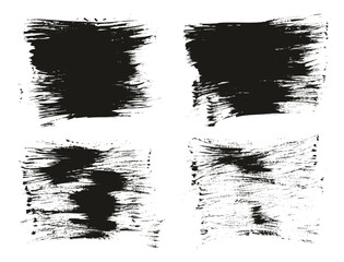 Flat Fan Brush Thin Long Background High Detail Abstract Vector Background Set 