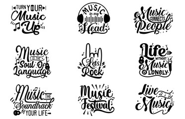 Music is the medicine of mind lettering. Music quote