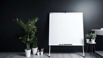 whiteboard background with empty copyspace, generative AI
