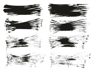 Flat Fan Brush Thin Long Background High Detail Abstract Vector Background Set 