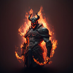 Devil On Fire. Generative AI