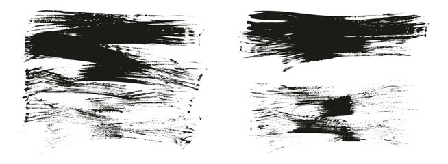 Flat Fan Brush Thin Long Background High Detail Abstract Vector Background Set 