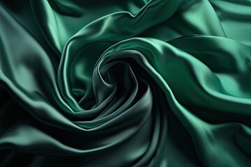 Obraz premium Smooth elegant green silk or satin texture can use as background. Generative Ai.