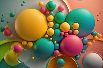 3d illustration of colorful abstract geometric composition,digital art works