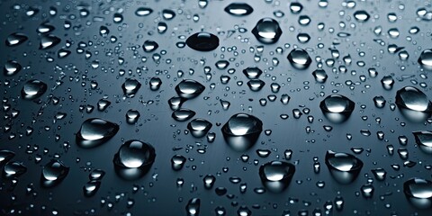 macro of water droplets on surface Generative AI 