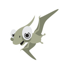 Fototapeta premium Vector illustration of Pteranodon cartoon. Cute dinosaurs for Coloring Book.