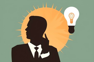 Illustration of a man having ideas