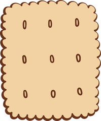 Cute cookie biscuit cheese cracker rectangle clip art illustration
