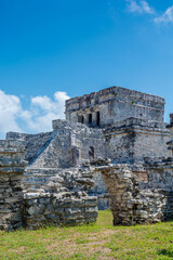 Mexico ancient Mayan city on the Caribbean coast in Tulum.