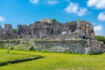 Mexico ancient Mayan city on the Caribbean coast in Tulum.