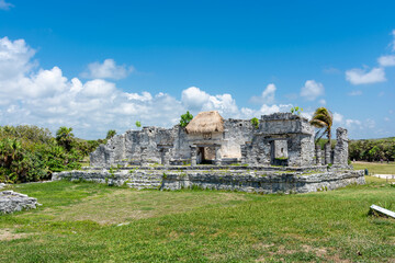 Mexico ancient Mayan city on the Caribbean coast in Tulum.