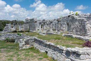 Mexico ancient Mayan city on the Caribbean coast in Tulum.