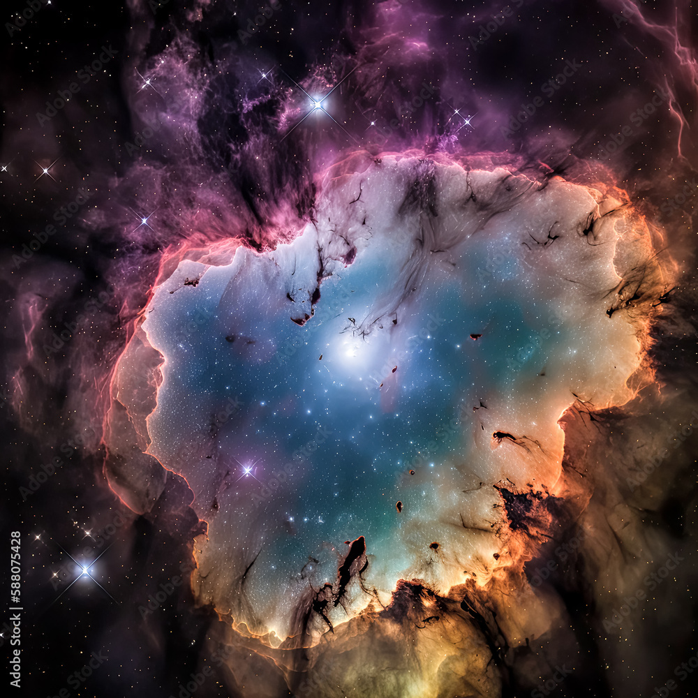 Aufkleber a mesmerizing view of outer space is presented in ultra-high-definition, offering a captivating glim